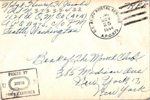 United States A.P.O.'s Soldier's Free Mail 1944 U.S. Army Postal Service, A.P...