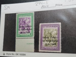 San Marino Scott #294-95  Mint Never Hinged