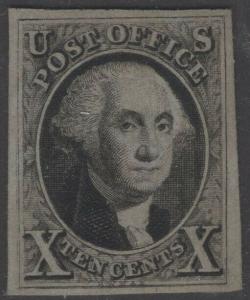 #2-D 10¢ Black, Double Transfer Ty. D  w/ 2018 PF Cert see details (GP2)