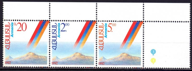 Armenia. 1992. 194-96. Independence of Armenia. MNH.