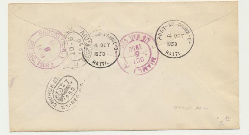 HAITI 1949 UPU AIRMAILS ON FIRST DAY COVER (SEE BELOW)
