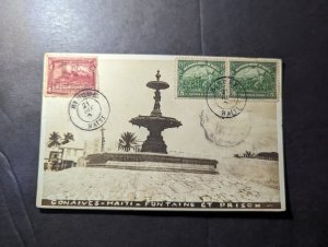 1894 Republic of Haiti RPPC Postcard Cover Hinche to Santiago