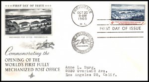 US 1164 Automated Post Office Artcraft Typed FDC