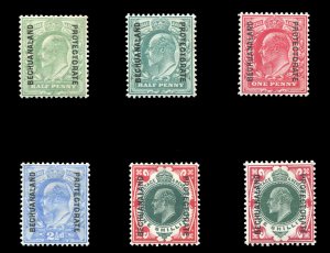 Bechuanaland Protectorate #76-80 Cat$141.50, 1904-12 Edward, set of five, wit...