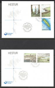 Faroe Islands Sc# 161-165 FDC 1987 Hester (Horse) Island