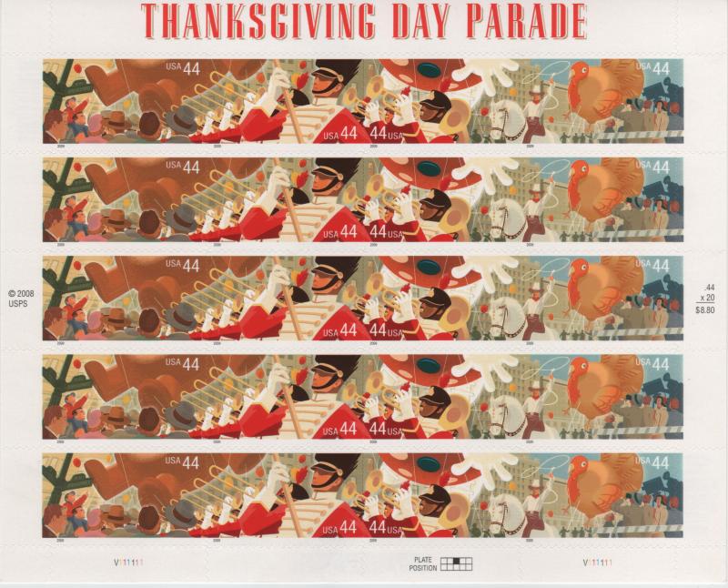 4420a 44c Thanksgiving Day Parade Plate Position 3 MNH