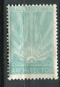 BRAZIL; 1930 early Pan American Congress issue fine Mint hinged 100r. value