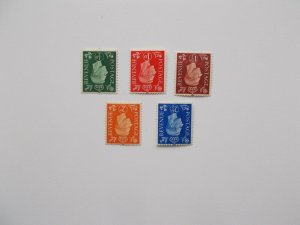 GB GVI 1937 GVI Dark Colour Definitives Wmk Inverted Full Perfs L/M/M Cat £180