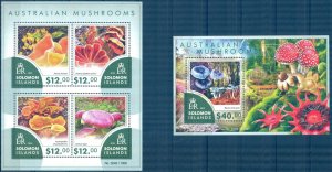 Solomon Islands 2015 Mushrooms I sheet + S/S MNH