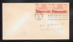 Just Fun Cover #1061 FDC MAY/31/1954 Cachet (my4264)