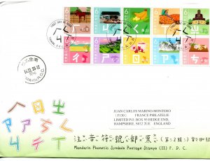 Taiwan 16.11.2023 MANDARIN PHONETIC SYMBOLS Postage Stamps in F.D.C.