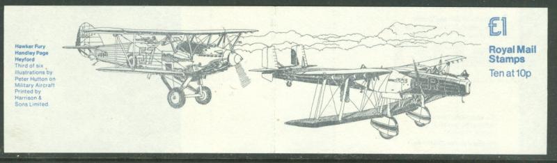 Great Britain # BK404 £1 Aircraft May80  R Bklt (1) Mint NH