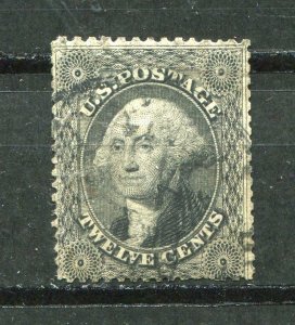 USA 1857-61 Sc 36 Used Outerlines Complete Plate I Washington lot 603