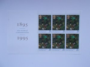 1995 SG 1869a Protecting Land Prestige Booklet Pane Ex-National Trust DX17 U/M