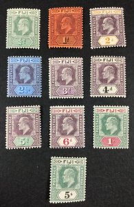 MOMEN: FIJI SG #104-113 1903 MINT OG VLH/1NH(1sh) £135 LOT #68012*