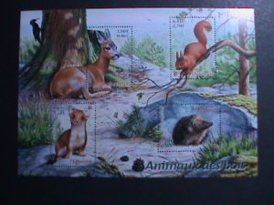 FRANCE-COLONY-2001-LOVELY WILD ANIMALS -MNH SHEET, VF WE SHIP TO WORLDWIDE