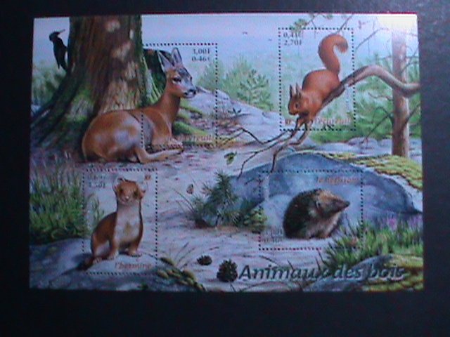 FRANCE-COLONY-2001-LOVELY WILD ANIMALS -MNH SHEET, VF WE SHIP TO WORLDWIDE