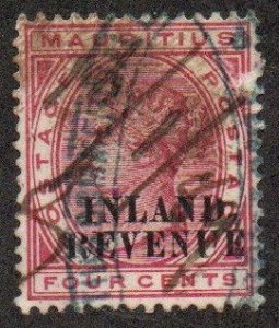 Mauritius 4c Inland Revenue Used