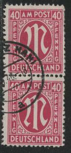 Germany AM Post Scott # 3N15, used, pair