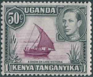 Kenya Uganda and Tanganyika 1938 SG144 50c black and purple KGVI dhow p13x11¾ MN