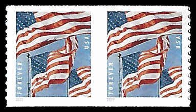 PCBstamps     US #5656 Coil Pair $1.16(2x{58c})US Flag, MNH, (38)