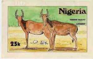 Nigeria 1984 Nigerian Wildlife - original hand-painted ar...