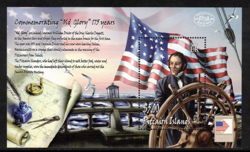 PITCAIRN ISLANDS 2006 Washington Philatelic Exhibition S/S; Scott 637; MNH