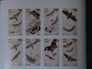 OMAN- BEAUTIFUL LOVELY BUTTERFLIES- IMPERF-MNH-SHEET-VERY FINE-EST $12