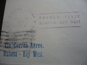 Cuba - Postal History - Cover - Scott#280-281 Imperf - First Flight