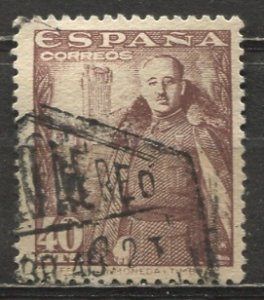 Spain; 1948; Sc. # 763; O/Used Single Stamp Perf. 12 1/2 x 13