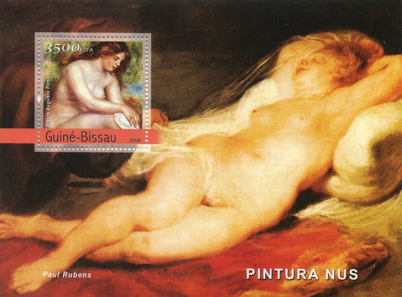 Guinea Bissau 2004 PAUL RUBENS Nude Painting s/s Perforated Mint (NH)