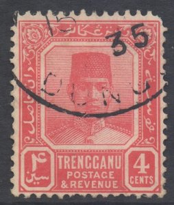 Malaya Trengganu Scott 24 - SG30, 1921 Sultan 4c used