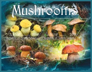 Stamps.  Mushrooms  2018 1+1 sheets perforated