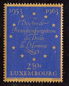 Luxembourg # 402  Human Rights  (1)  Mint NH