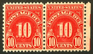 U.S. #J84 MINT PAIR OG NH