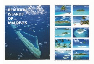 MALDIVES - 2016 - Beautiful Islands of Maldives-Perf 10v Sheet-Mint Never Hinged