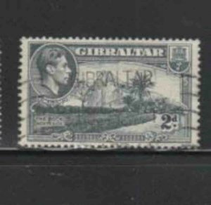 GIBRALTAR #110B 1938-49 2p KING GEORGE VI F-VF USED b