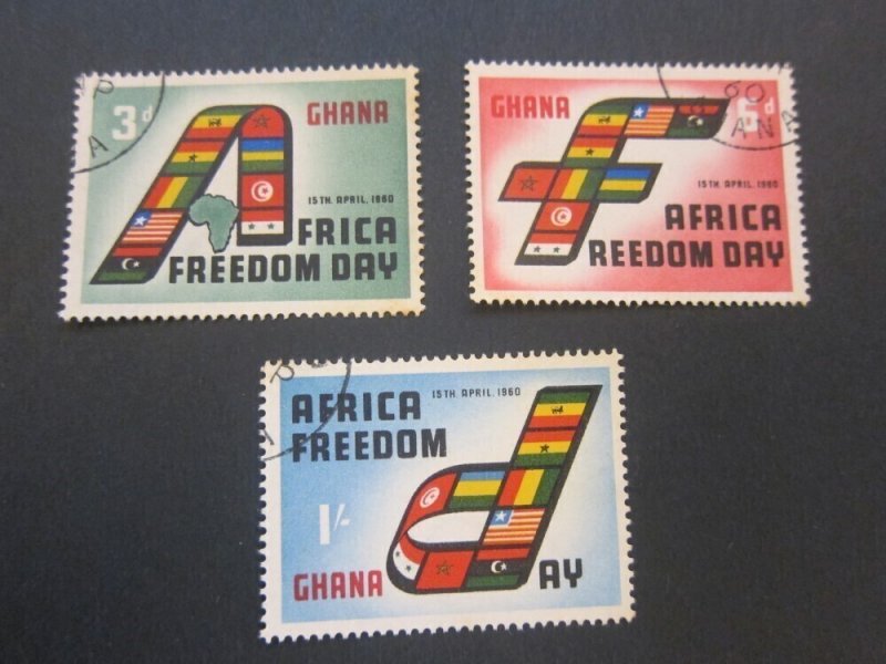 Ghana 1960 Sc 75-77 set FU