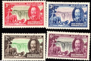 Southern Rhodesia Scott 33-36 Unused hinged.