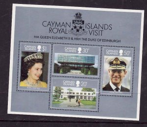 Cayman Is.-Sc#509- id9-unused NH sheet-QEII-Royal Visit-1983-