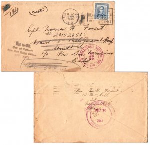 United States A.P.O.'s New Zealand 3d KGVI 1944 Auckland, N.Z. to U.S. A.P.O....