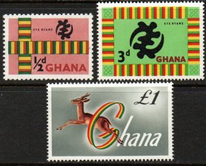 Ghana Sc #95-97 Mint Hinged
