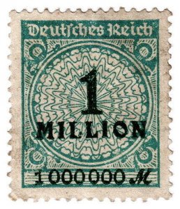 (I.B) Germany Postal : Deutsches Reich 1,000,000M