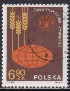 Poland 1981 Sc 2487 World Food Day Stamp CTO