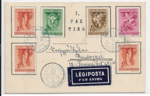 1939 I Paxting Scout Issue, Godollo to Budapest, Hungary FDC (56474)