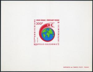 New Caledonia 575 deluxe sheet,MNH.Michel 825. Red Cross,Red Crescent,125.1988.
