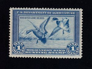 US RW1 $1 Duck Hunting Mint VF OG LH SCV $300