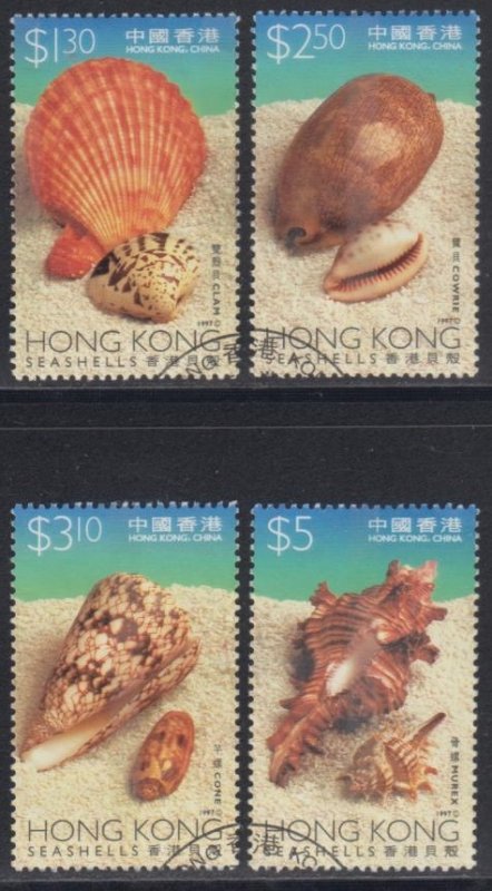 Hong Kong 1997 Seashells Stamps Set of 4 Fine Used