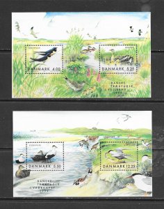 BIRDS - DENMARK #1164a,66a S/S MNH