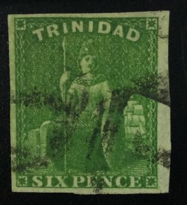 MOMEN: TRINIDAD SG #28 1859 USED £425 LOT #61933